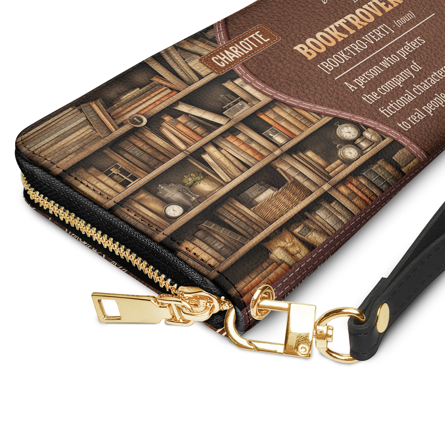 Booktrovert Noun NNRZ02081629NJ Zip Around Leather Wallet