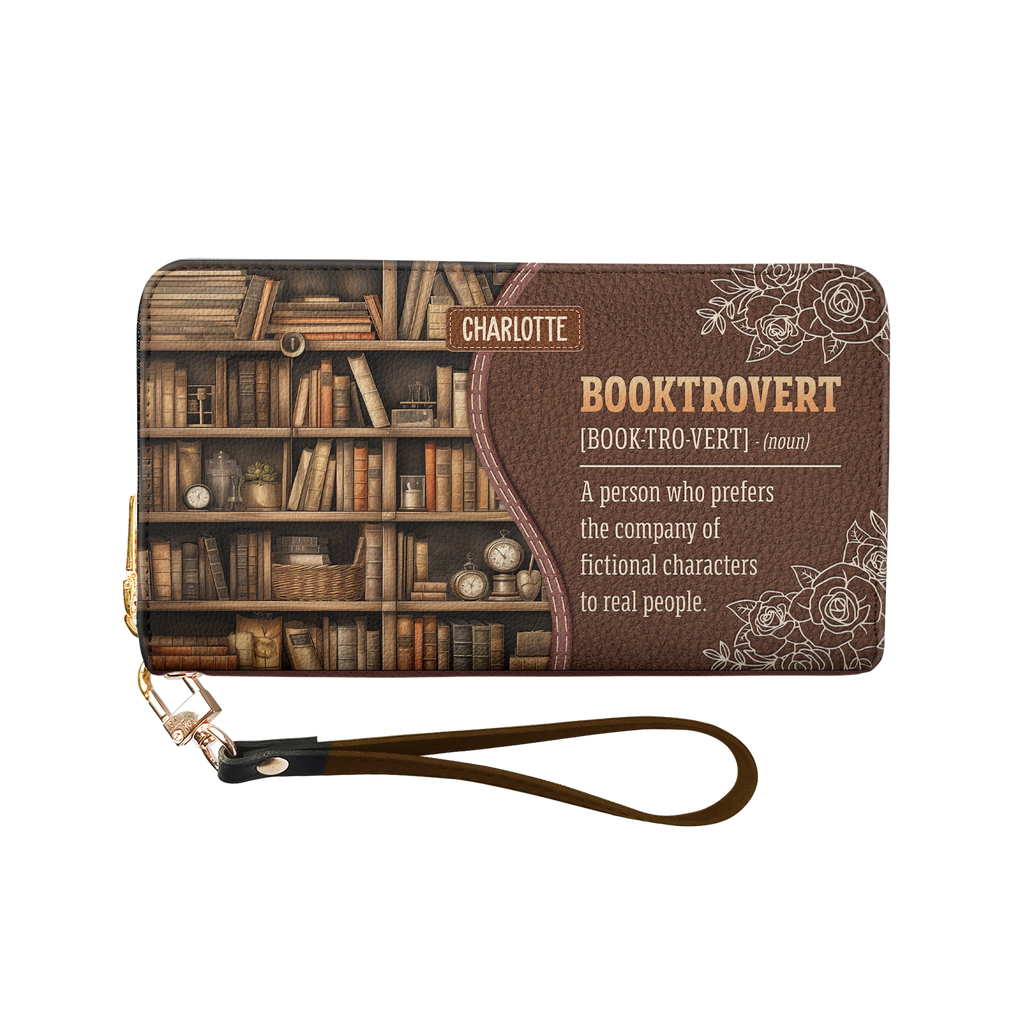 Booktrovert Noun NNRZ02081629NJ Zip Around Leather Wallet