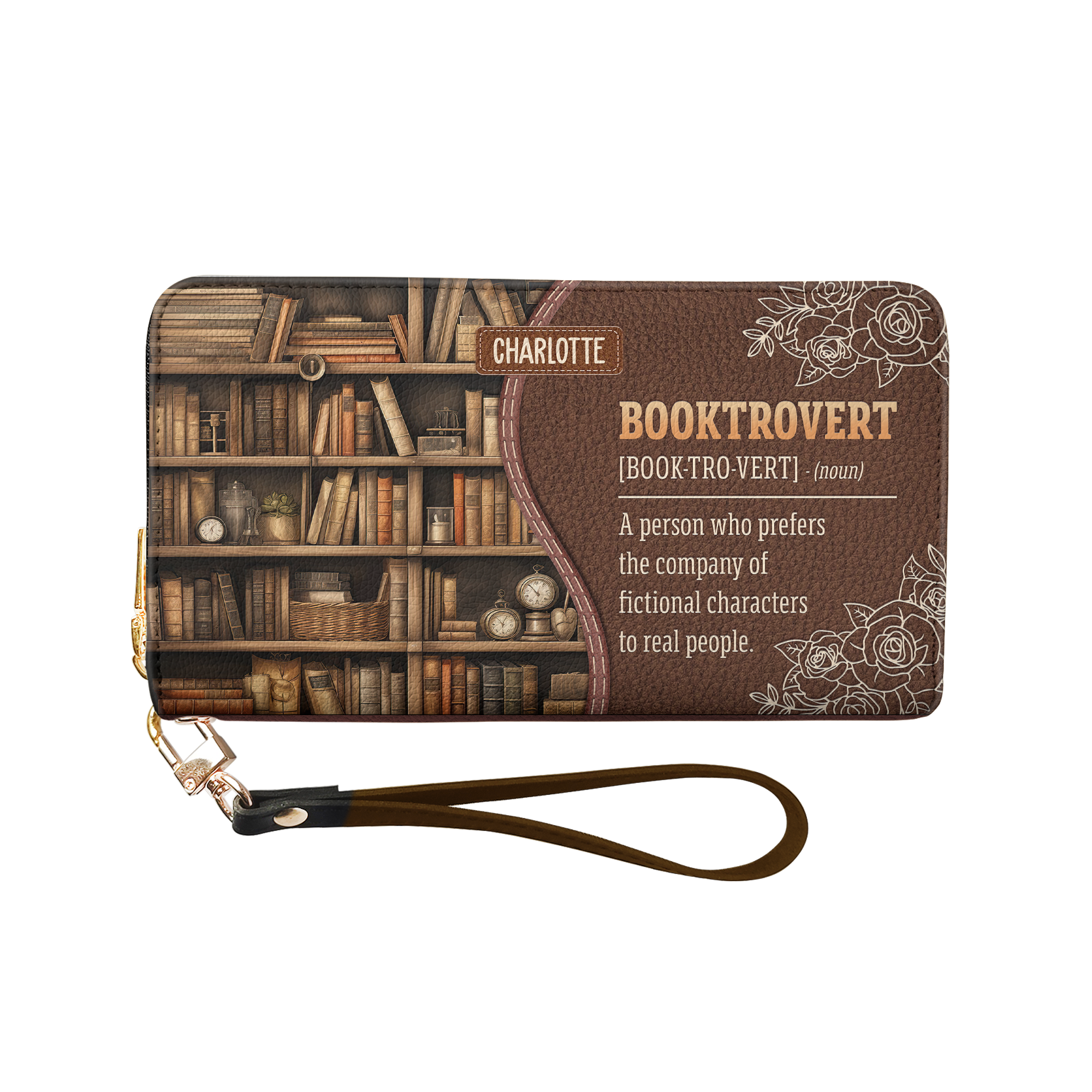 Booktrovert Noun NNRZ02081629NJ Zip Around Leather Wallet