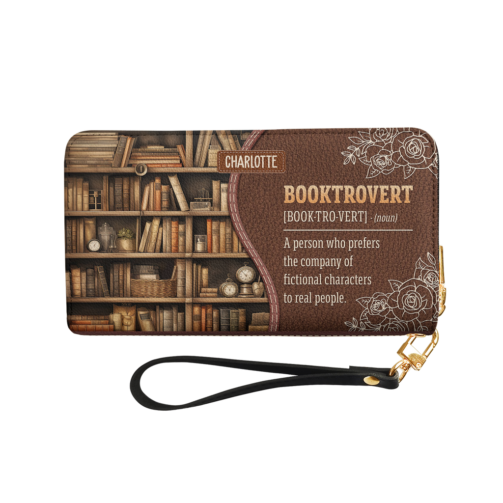 Booktrovert Noun NNRZ02081629NJ Zip Around Leather Wallet