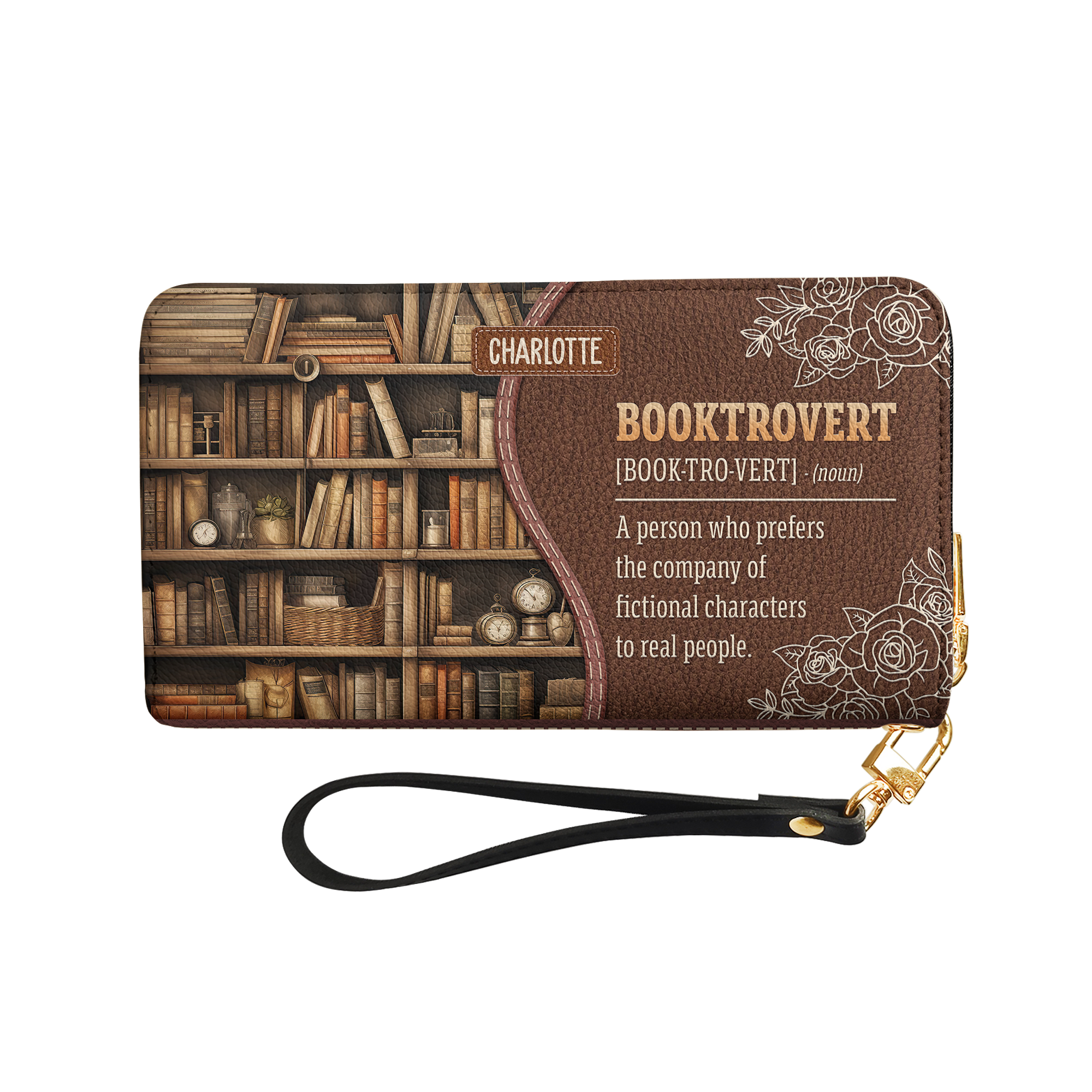 Booktrovert Noun NNRZ02081629NJ Zip Around Leather Wallet