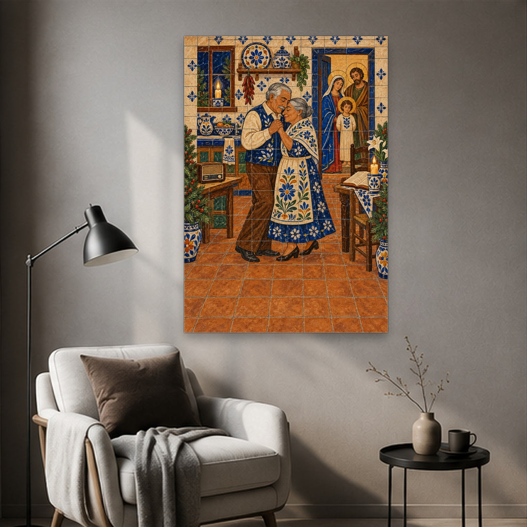 Born to Us Canvas Wall Art - Catholic Wall Art, styled in the home