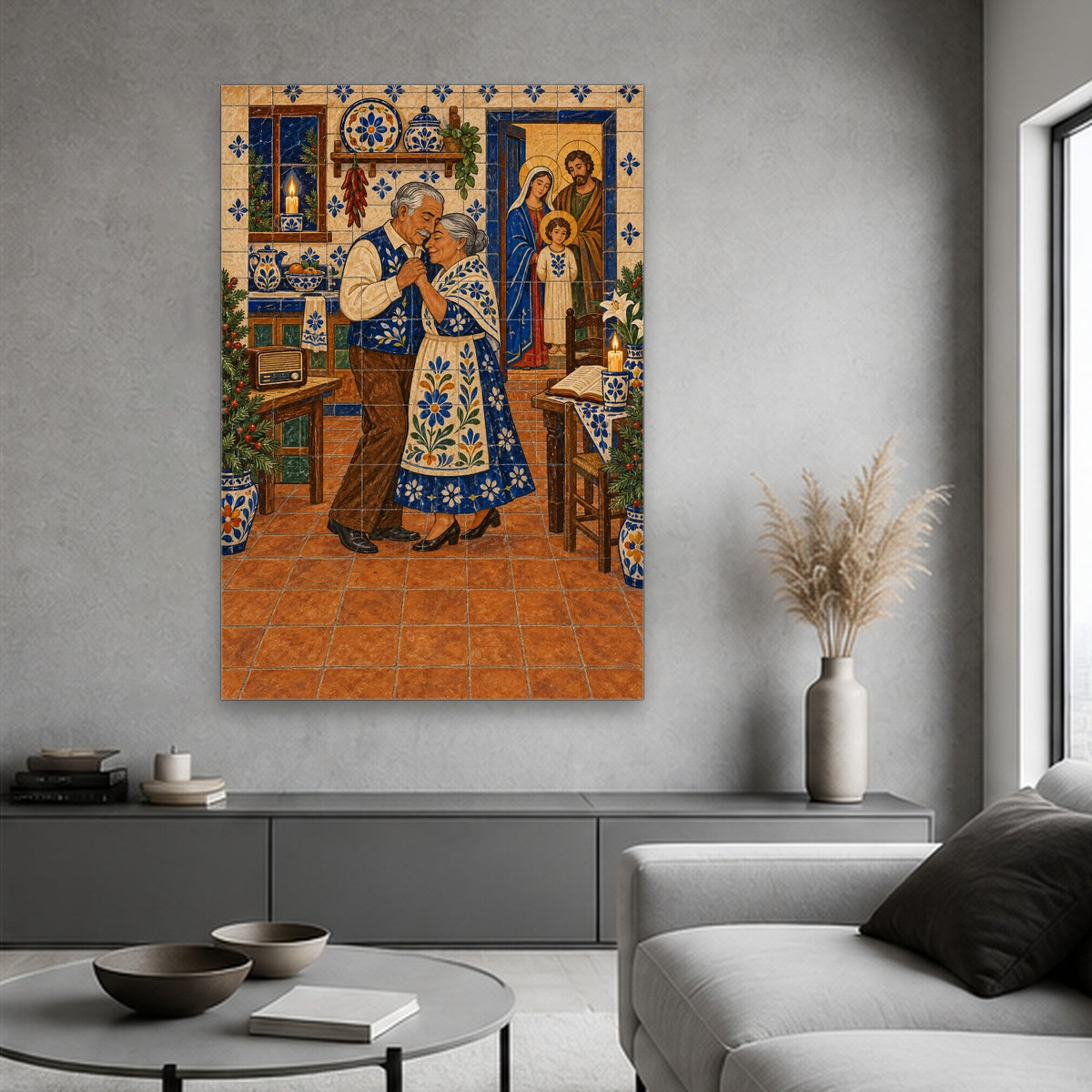 Born to Us Canvas Wall Art - Catholic Wall Art, hanging display