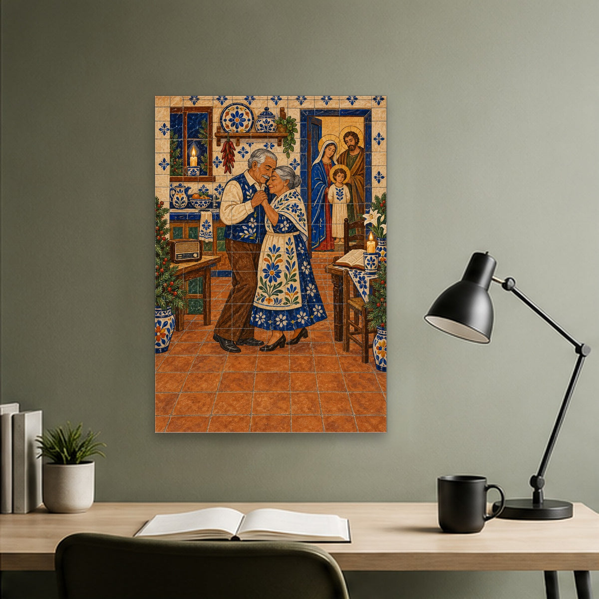 Born to Us Canvas Wall Art - Catholic Wall Art, close-up of the print
