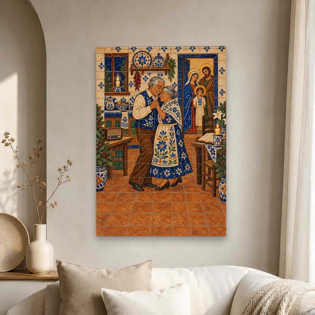 Born to Us Canvas Wall Art - Catholic Wall Art, scale reference