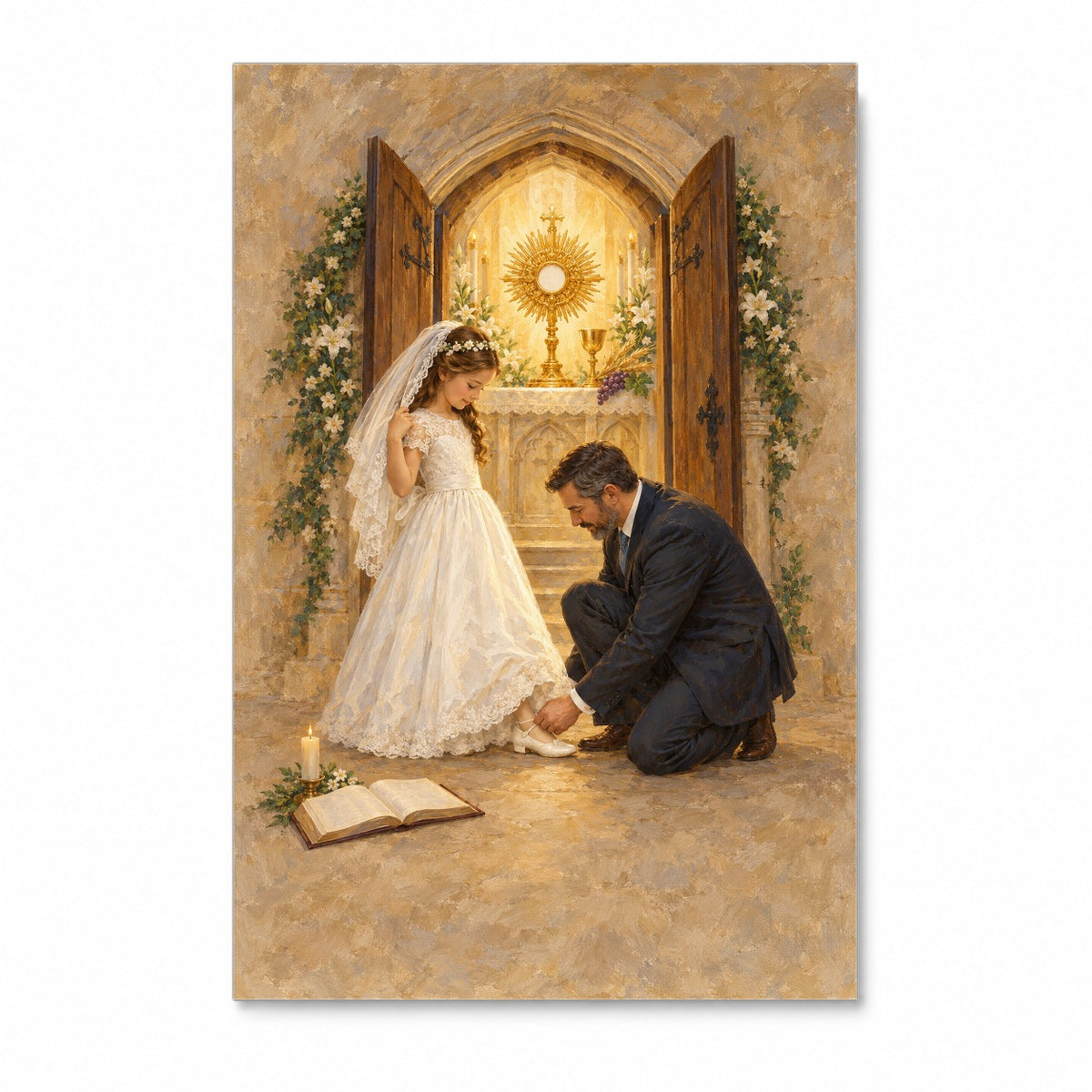 Bread of Angels Canvas Wall Art - Catholic Wall Art, front view