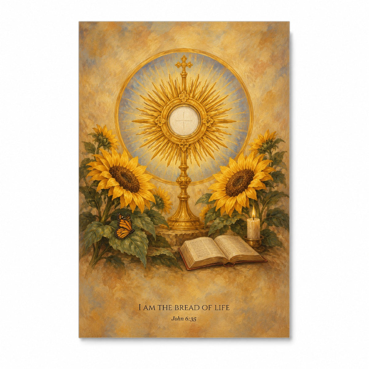 Bread of Life Canvas Wall Art - Catholic Wall Art, front view