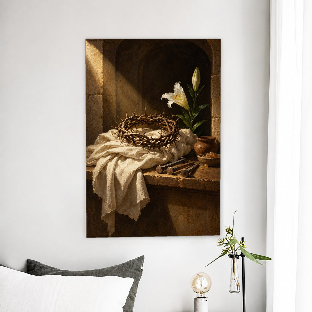 By His Bruises Canvas Wall Art - Catholic Wall Art, detail view