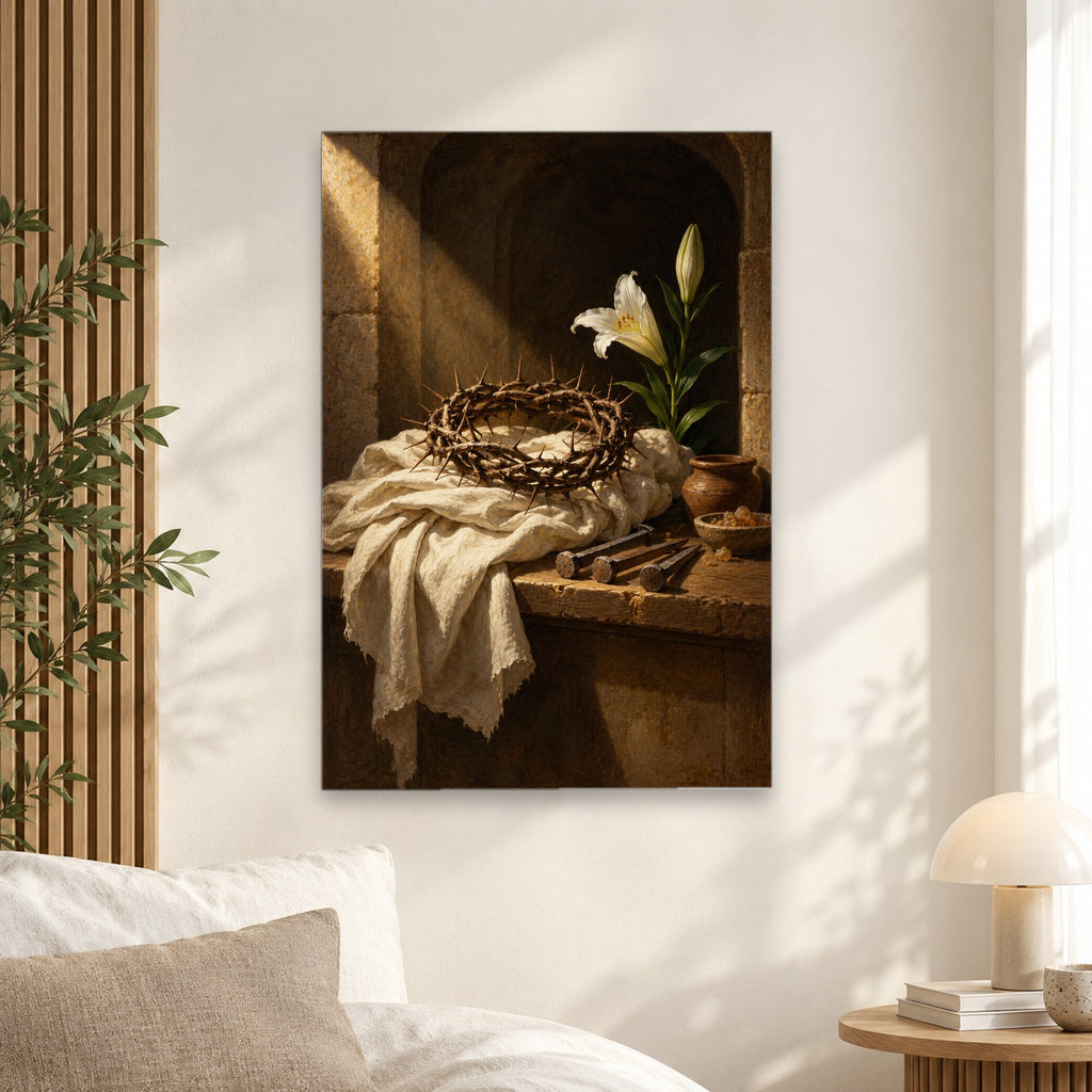 By His Bruises Canvas Wall Art - Catholic Wall Art, alternate angle