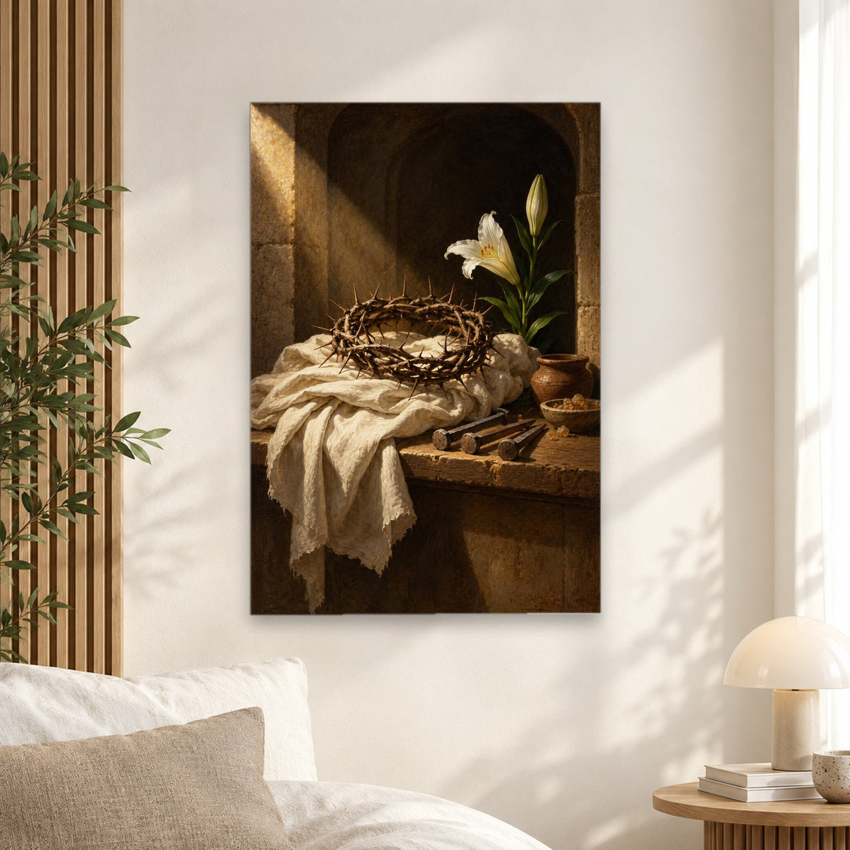 By His Bruises Canvas Wall Art - Catholic Wall Art, alternate angle