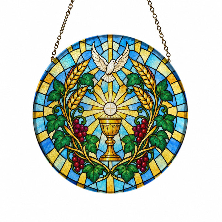 Calix Sanctus III Glass Suncatcher