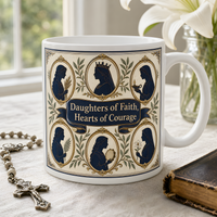 cameos of holy women ceramic mug