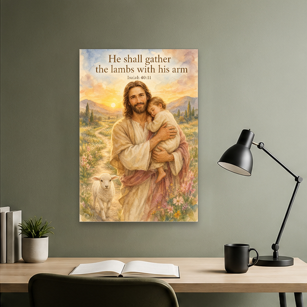 Carried at Dawn Canvas Wall Art - Christian Wall Art, hanging display