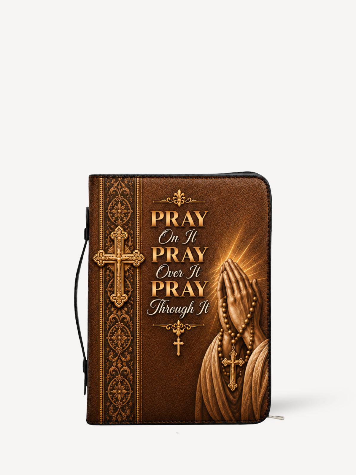 Carried by Faith Bible Cover - Leather Bible Cover, front view
