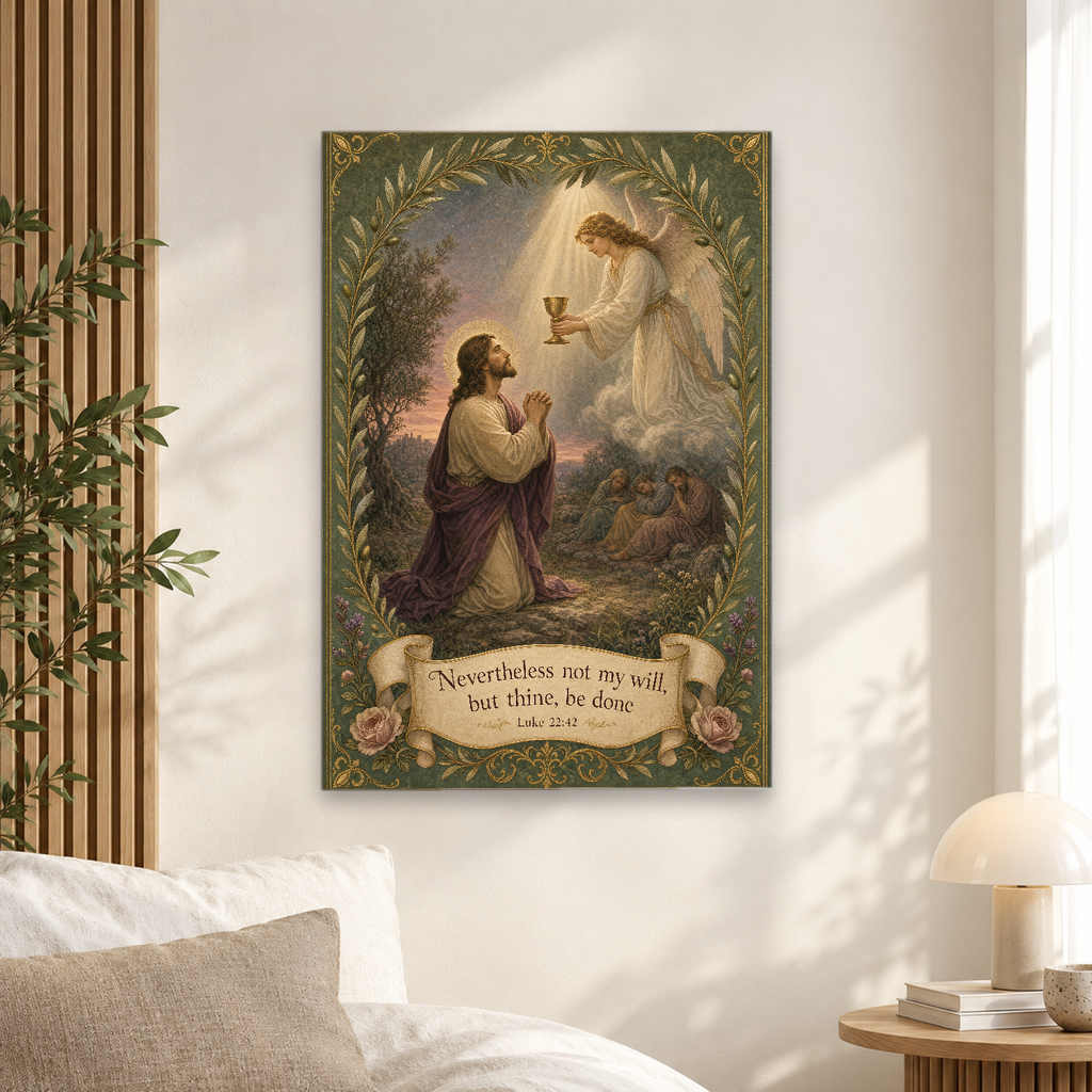 Chalice of the Garden Canvas Wall Art - Christian Wall Art, scale reference