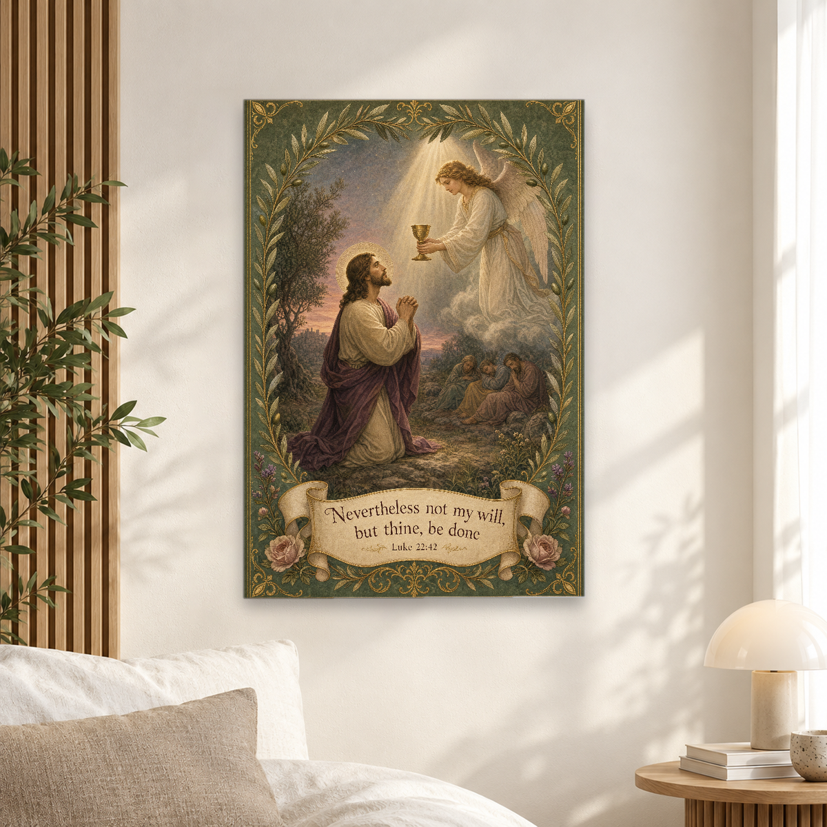 Chalice of the Garden Canvas Wall Art - Christian Wall Art, scale reference