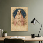 Charta Caelestis Canvas Wall Art - Catholic Wall Art, close-up of the print