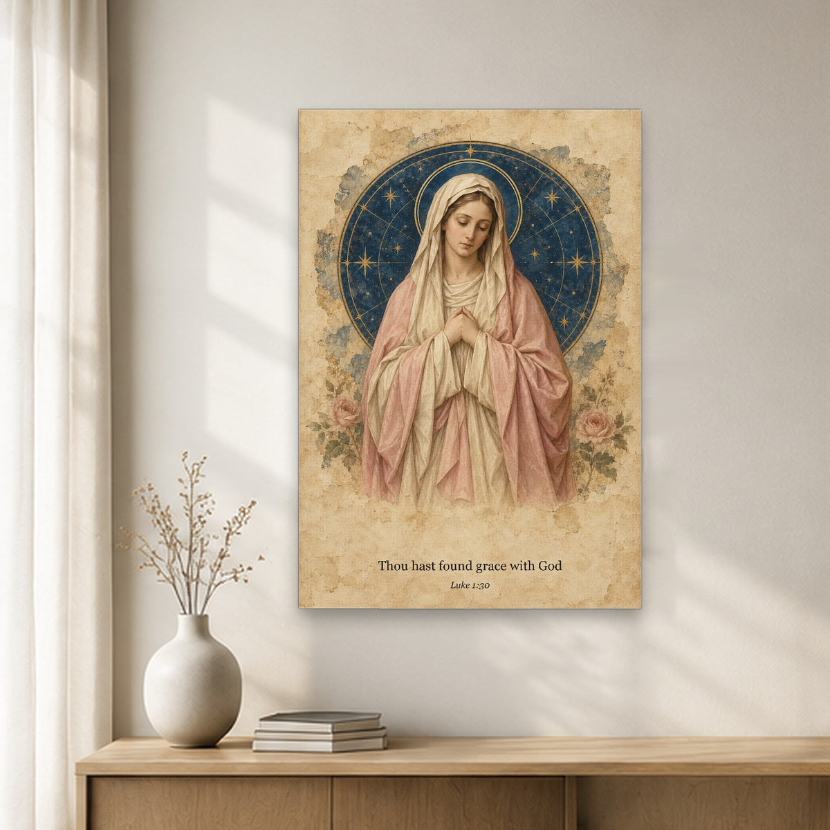 Charta Caelestis Canvas Wall Art - Catholic Wall Art, gift presentation