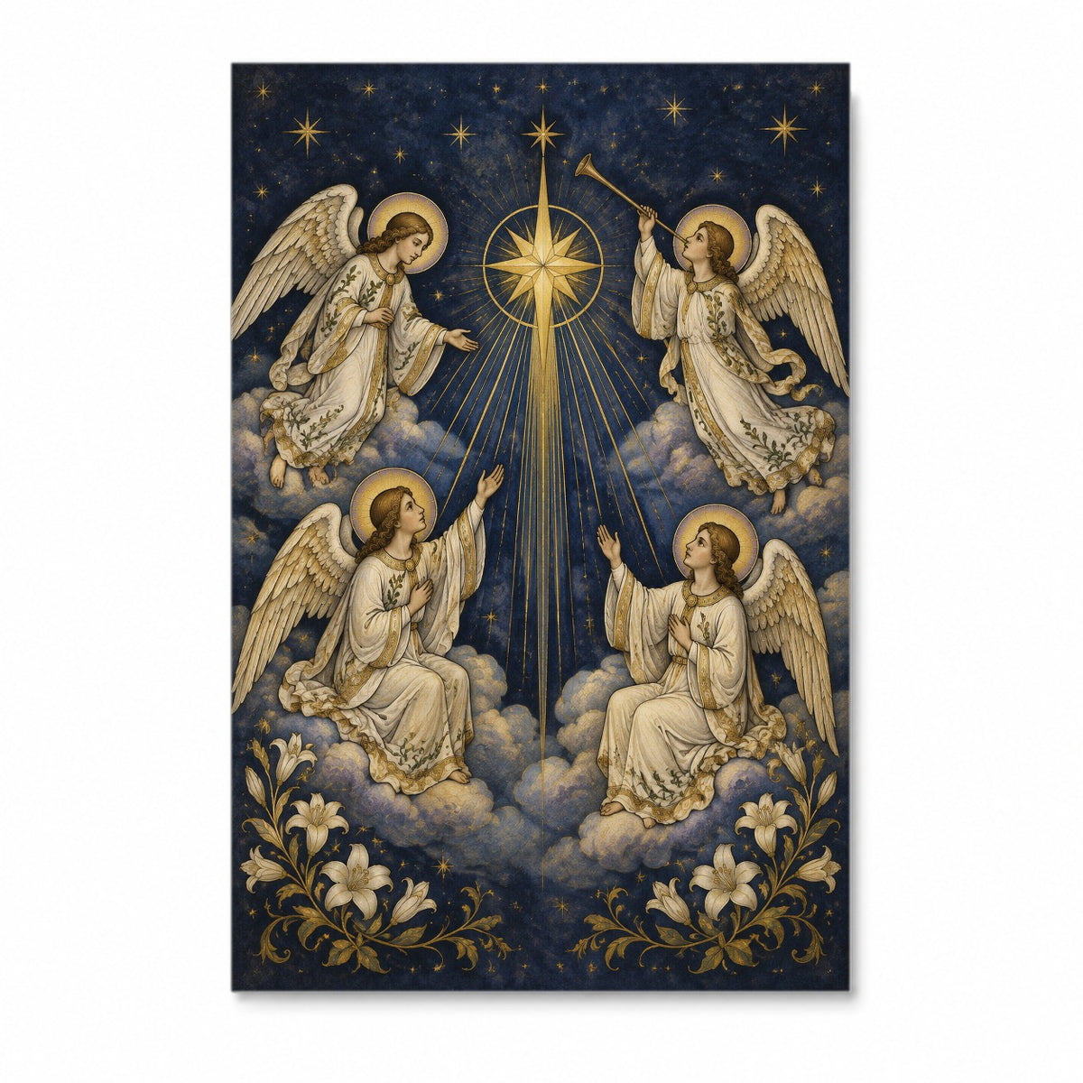 Chorus Angelorum Canvas Wall Art - Catholic Wall Art, front view