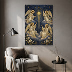 Chorus Angelorum Canvas Wall Art - Catholic Wall Art, styled in the home