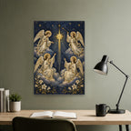 Chorus Angelorum Canvas Wall Art - Catholic Wall Art, close-up of the print