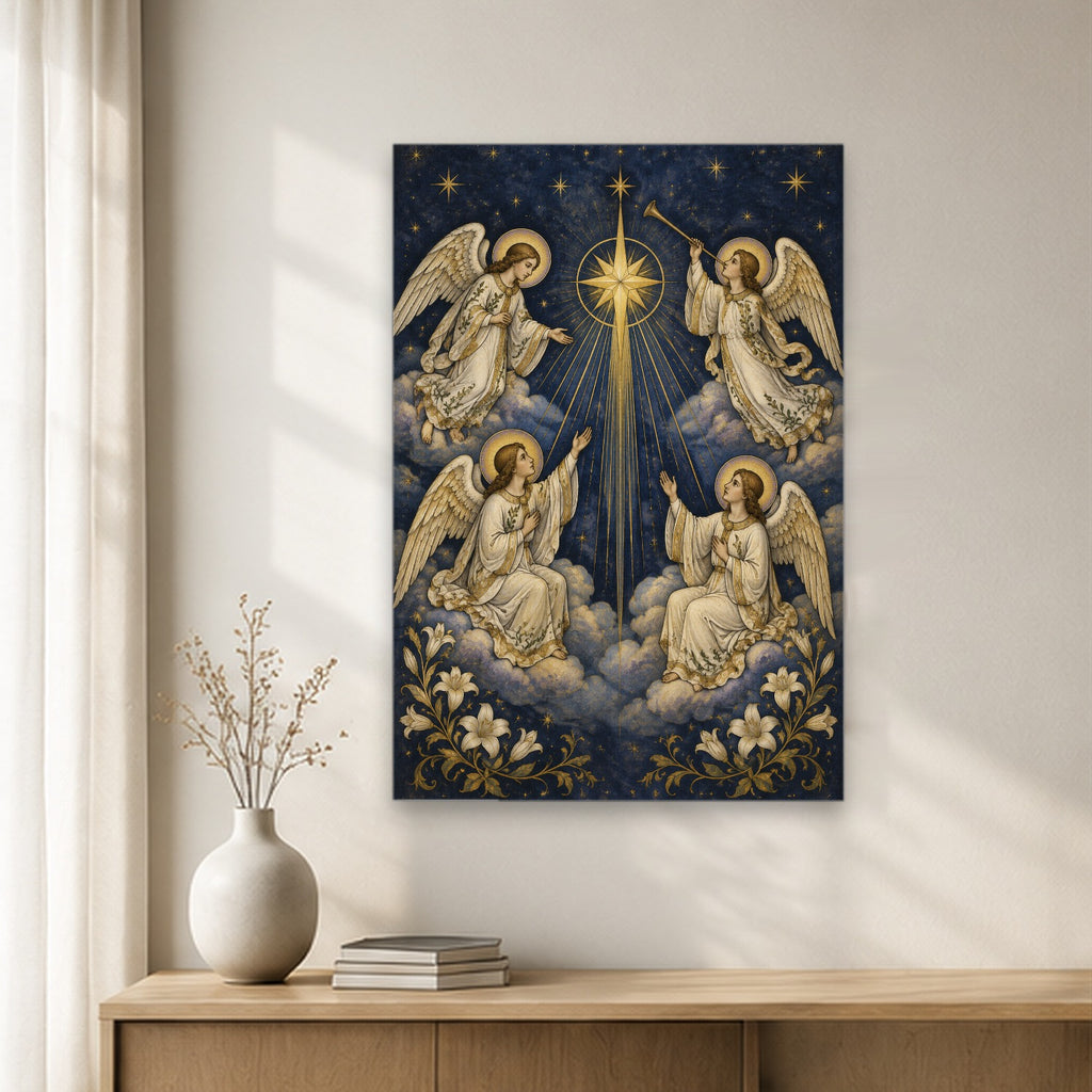 Chorus Angelorum Canvas Wall Art - Catholic Wall Art, gift presentation