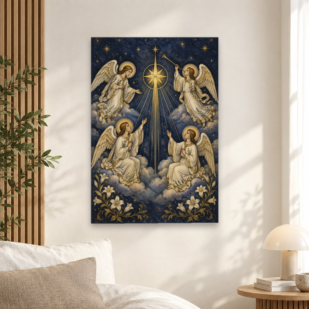 Chorus Angelorum Canvas Wall Art - Catholic Wall Art, alternate angle