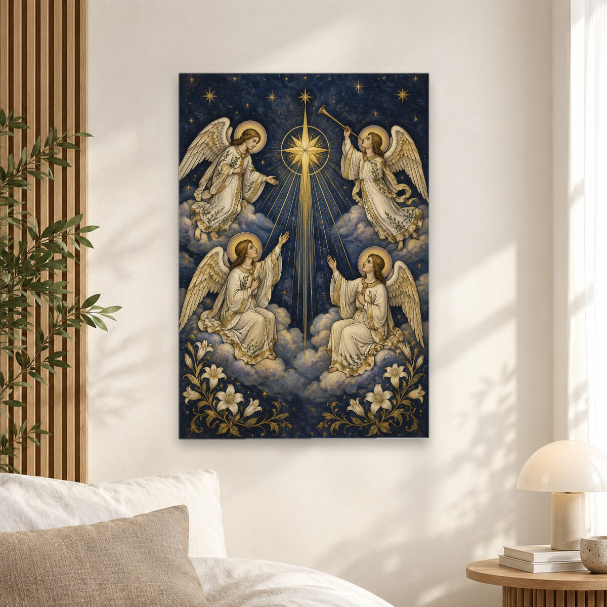 Chorus Angelorum Canvas Wall Art - Catholic Wall Art, alternate angle