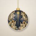 Chorus Angelorum Ceramic Ornament - Catholic Christmas Ornament, front view