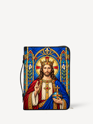 Christus Rex Cathedral Light Bible Cover - PU Leather Bible Cover, front view