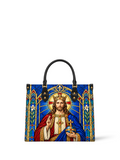 Christus Rex Cathedral Light PU Leather Handbag - Christian Handbag, front view