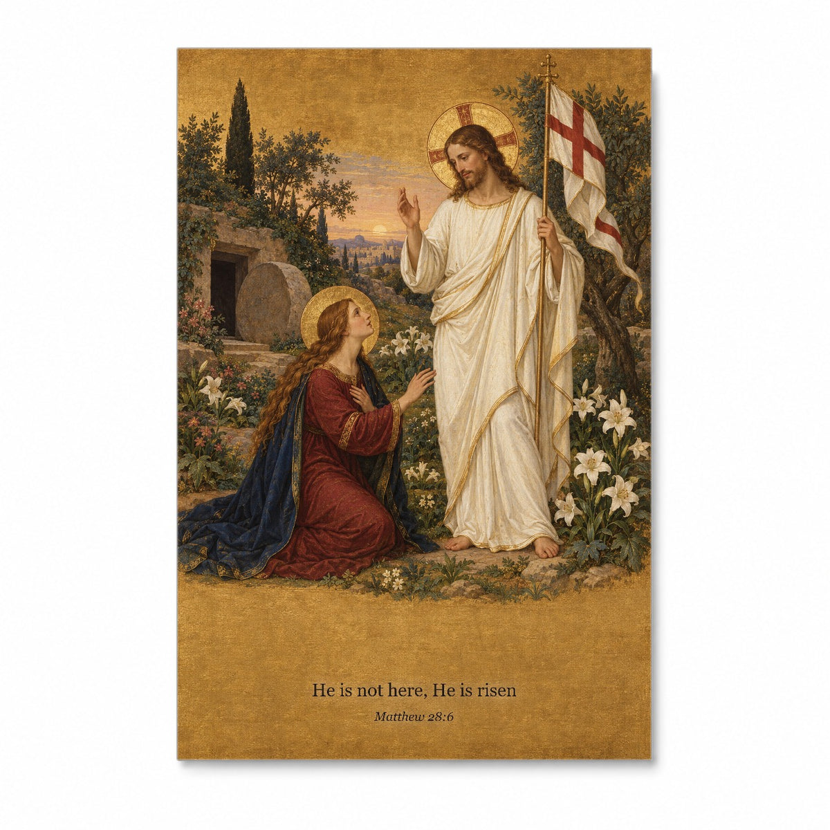 Christus Vivit II Canvas Wall Art - Catholic Wall Art, front view