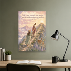 Climbing with the Shepherd Canvas Wall Art - Christian Wall Art, hanging display