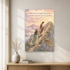 Climbing with the Shepherd Canvas Wall Art - Christian Wall Art, close-up of the print