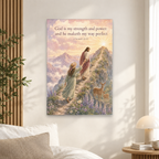Climbing with the Shepherd Canvas Wall Art - Christian Wall Art, scale reference