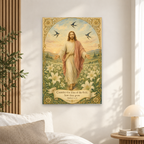 Clothed Like the Lilies Canvas Wall Art - Christian Wall Art, scale reference