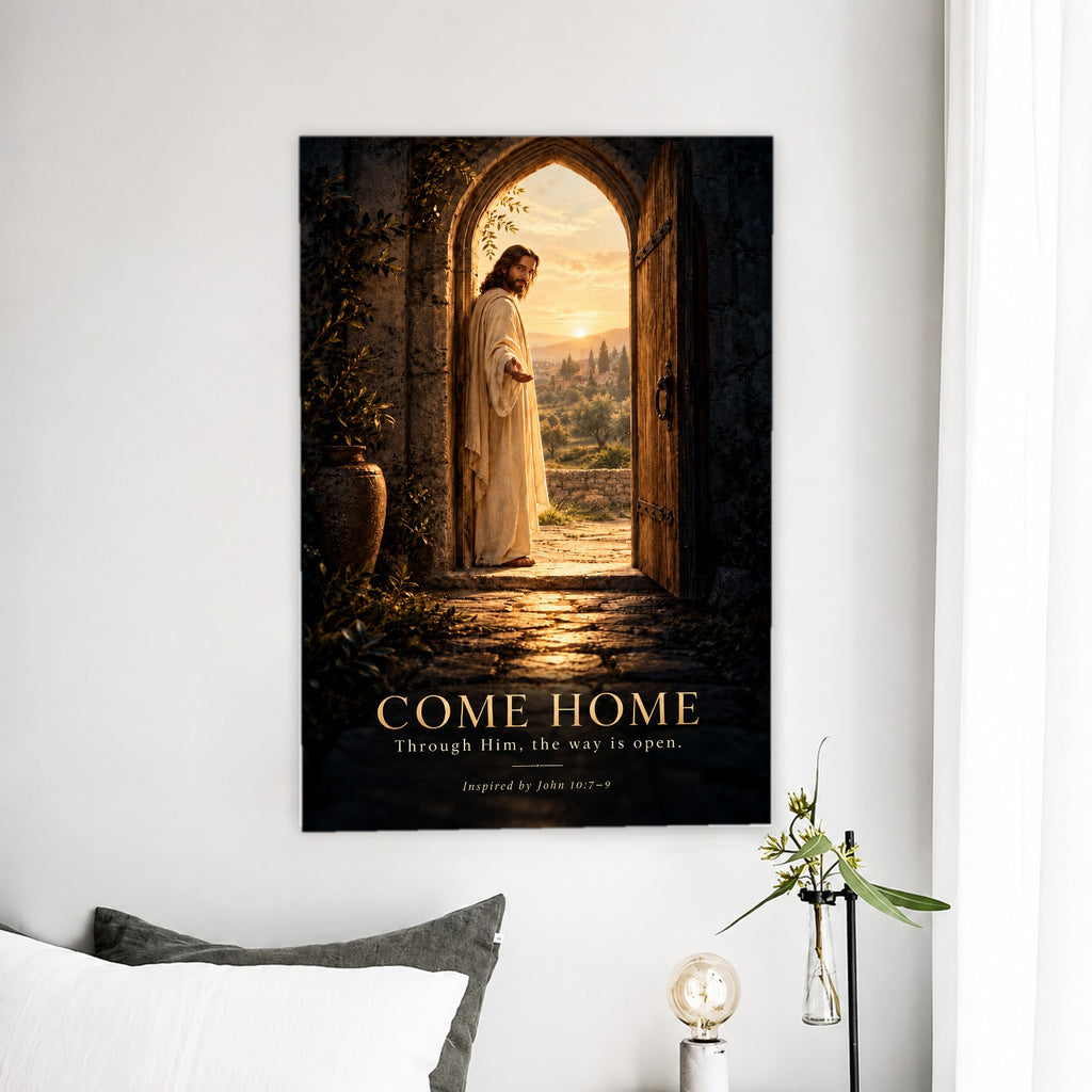 Come Home - Canvas Wallart Canvas Wall Art - Catholic Wall Art, detail view