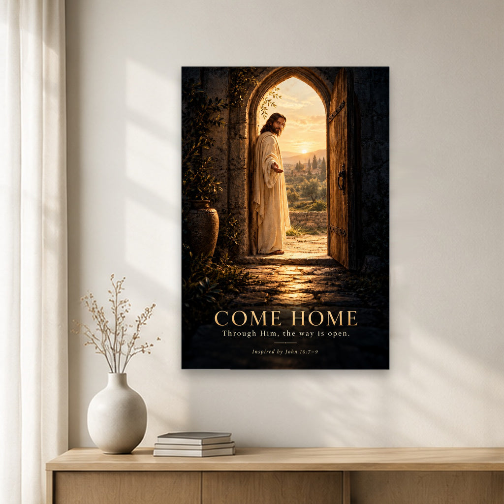 Come Home - Canvas Wallart Canvas Wall Art - Catholic Wall Art, gift presentation