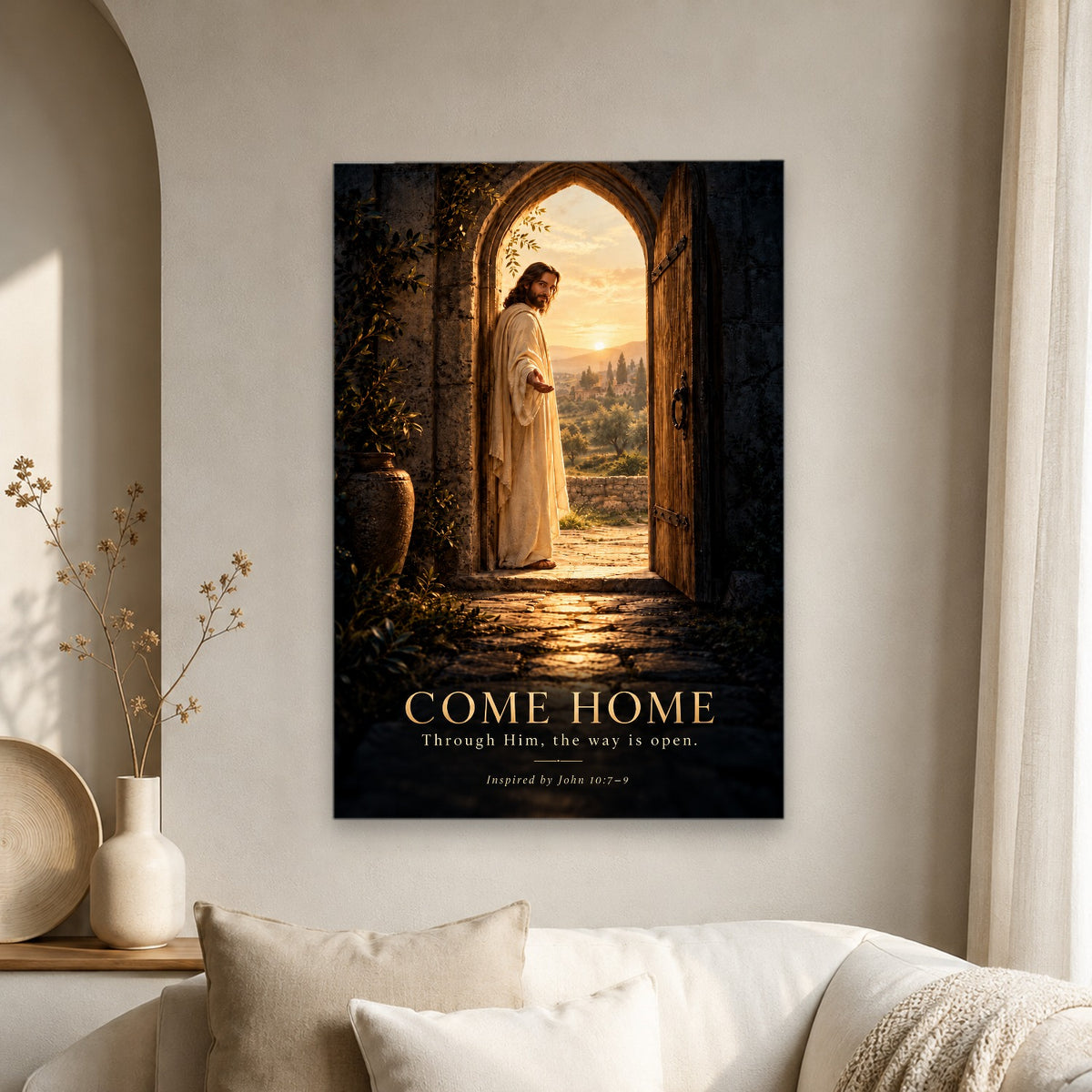 Come Home - Canvas Wallart Canvas Wall Art - Catholic Wall Art, scale reference
