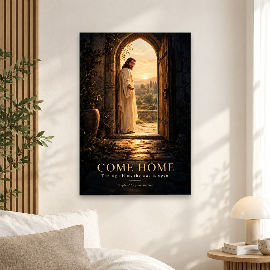 Come Home - Canvas Wallart Canvas Wall Art - Catholic Wall Art, alternate angle