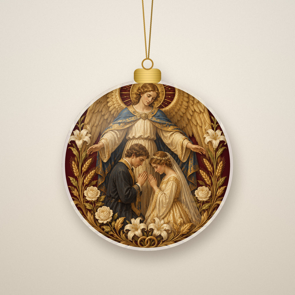 Comes Viae Ceramic Ornament - Catholic Christmas Ornament, front view