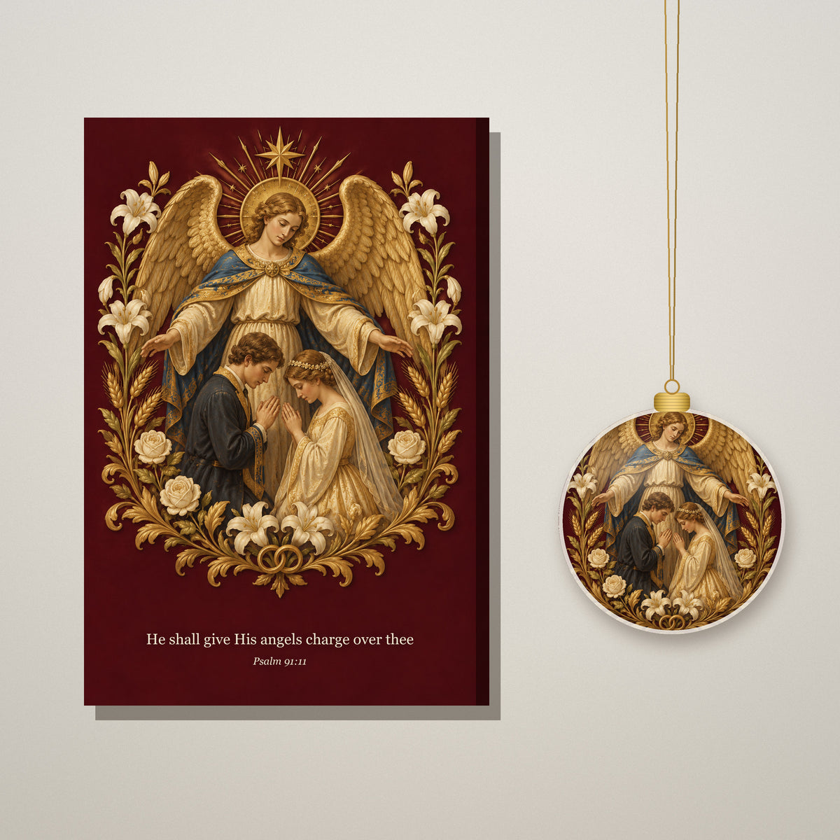 Comes Viae Ceramic Ornament - Catholic Christmas Ornament, styled in the home