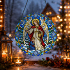 Comes Viae II Glass Suncatcher - Catholic Suncatcher, gift presentation