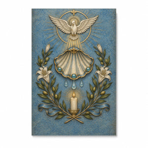 Concha Baptismi Canvas Wall Art - Catholic Wall Art, front view