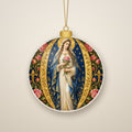 Consolatrix II Ceramic Ornament - Catholic Christmas Ornament, front view