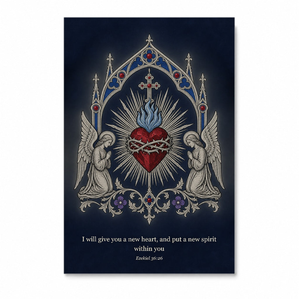 Cor Argenteum Canvas Wall Art - Catholic Wall Art, front view