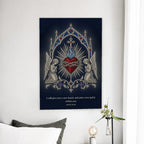 Cor Argenteum Canvas Wall Art - Catholic Wall Art, detail view
