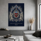 Cor Argenteum Canvas Wall Art - Catholic Wall Art, hanging display