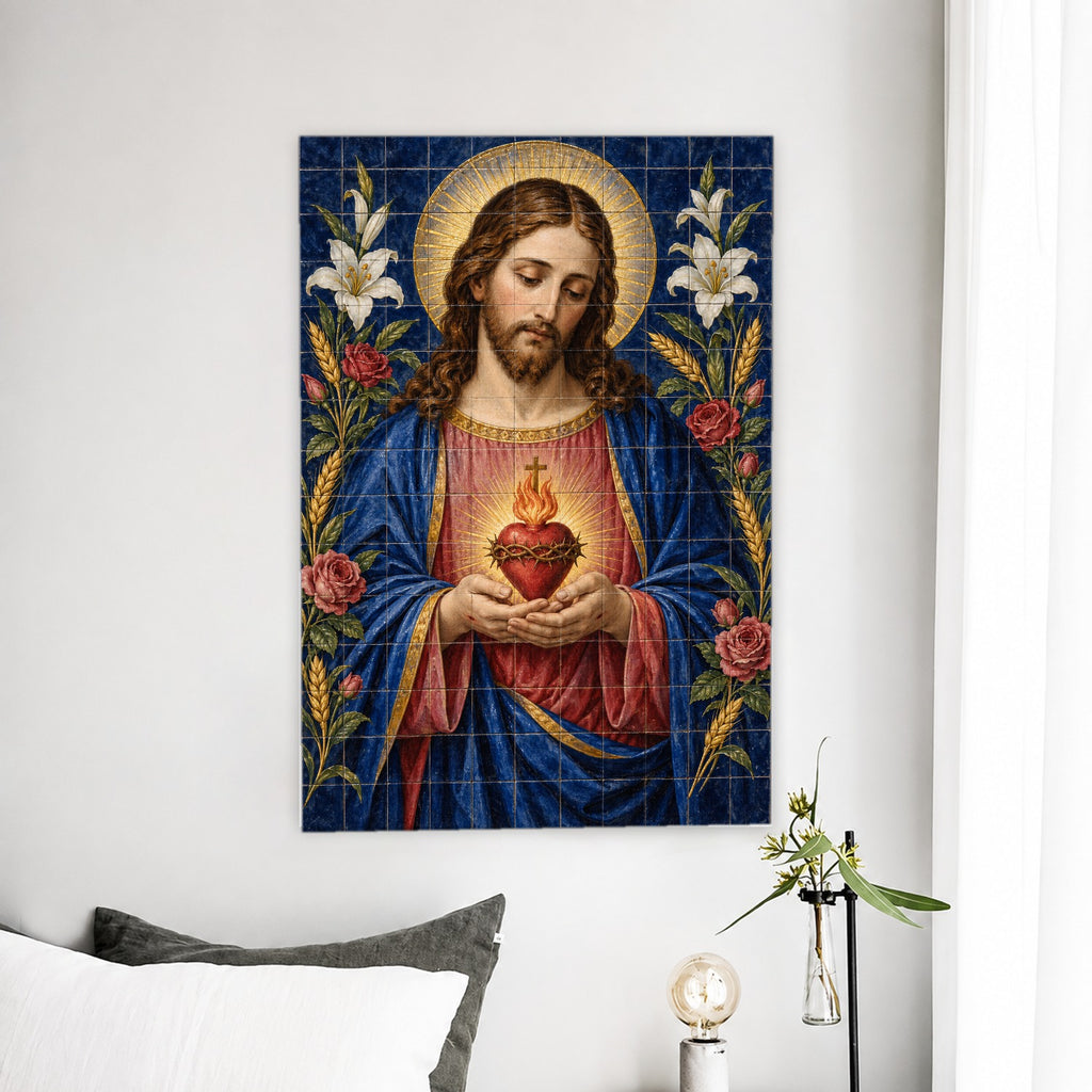 Cor Regale IV Canvas Wall Art - Catholic Wall Art, detail view