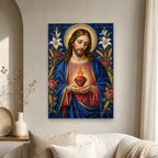 Cor Regale IV Canvas Wall Art - Catholic Wall Art, scale reference